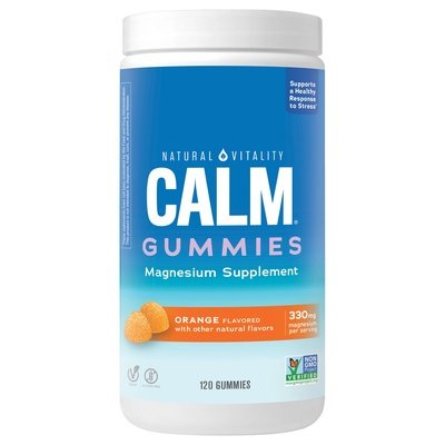 Natural Vitality Magnesium Supplement 330 mg Gummies Orange Flavored 120 CT [UNFI #2715720]