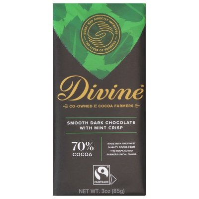 Divine Chocolate Dark Chocolate Smooth 12/3 OZ [UNFI #2398410] [ebt]