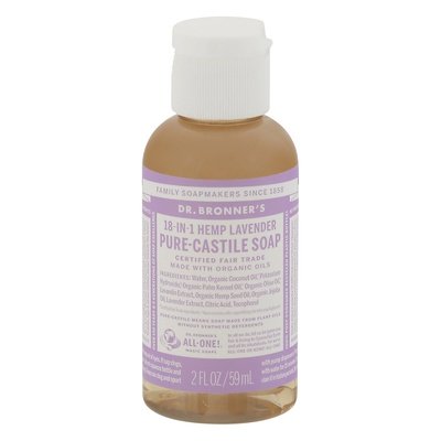 Dr Bronners Soap Pure-Castile Hemp Lavender 18-In-1 2 OZ [UNFI #0814376] T
