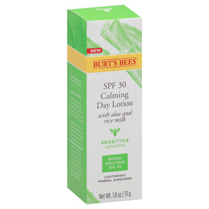 Burts Bees Calming Day Lotion Spf 30 Sensitive Solutions 1.8 OZ [UNFI #2806602] T