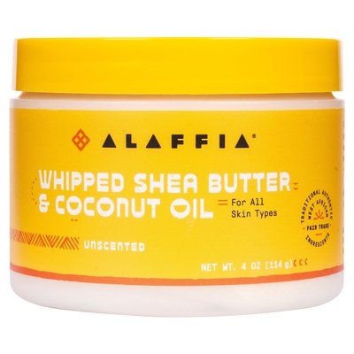 Alaffia Whipped Shea Butter & Coconut Oil Unscented 1/4 OZ [UNFI #2580348] T
