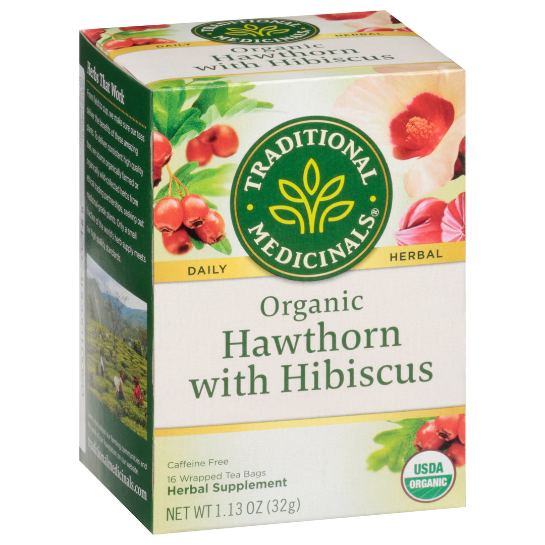 Traditional Medicinals Herbal Supplement Organic Hawthorn With Hibiscus Tea Bags 6/16 Bag [UNFI #1025006] [ebt]