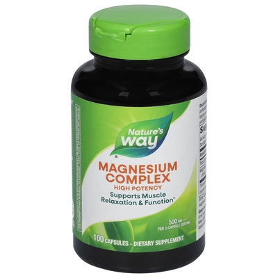 Natures Way Magnesium Complex 500 Mg Capsules 100 Cap [UNFI #0816363]