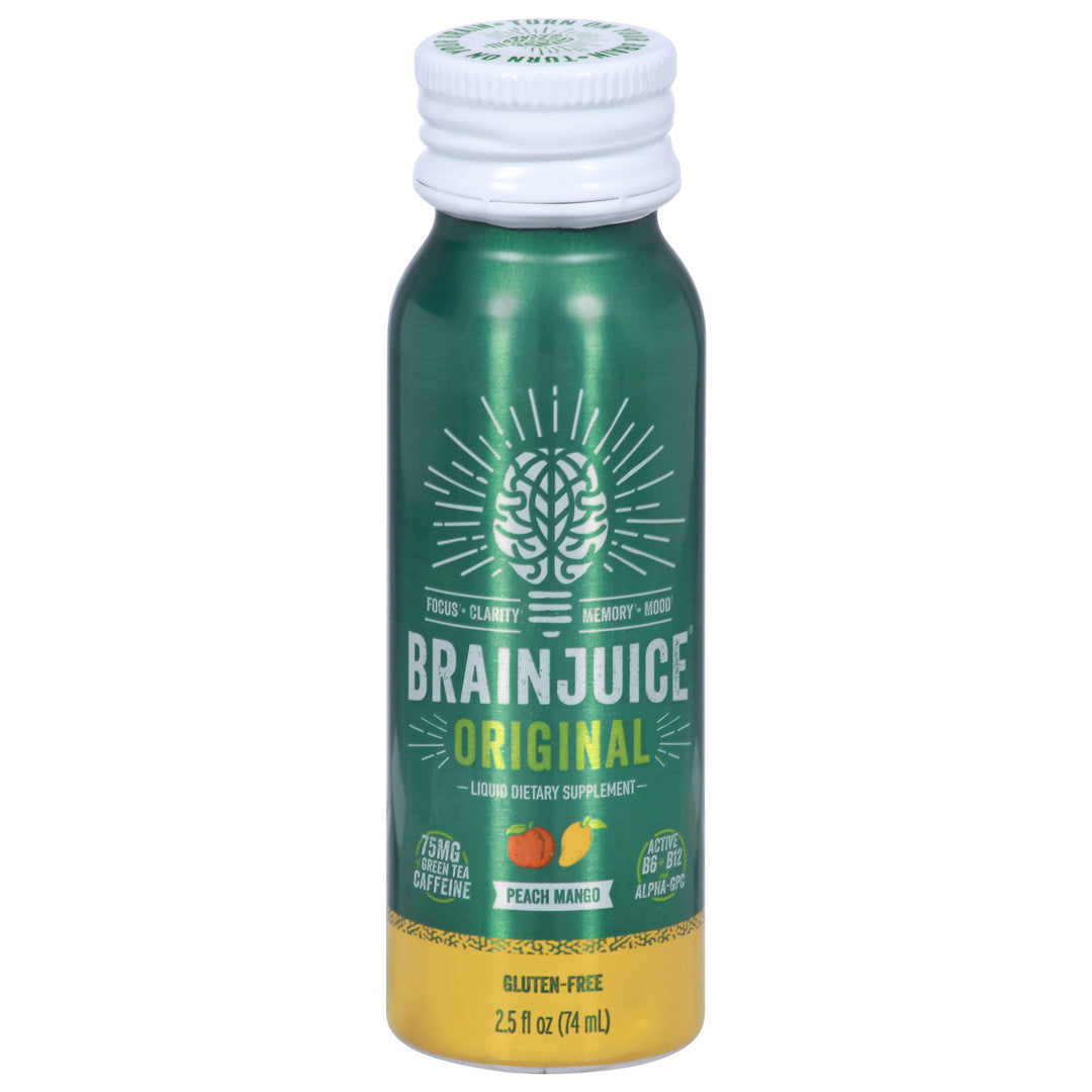 Brainjuice Liquid Dietary Supplement Organic Peach Mango 12/2.5 OZ [UNFI #2379782]