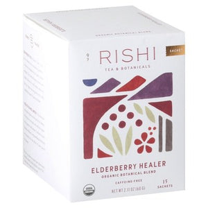 Rishi Tea Tea Organic Caffeine-Free Elderberry Healer Sachets 6/15 BAG [UNFI #2534147] [ebt]