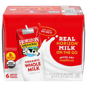 Horizon Milk Organic Whole 3/6/8 OZ [UNFI #2403939] [ebt]