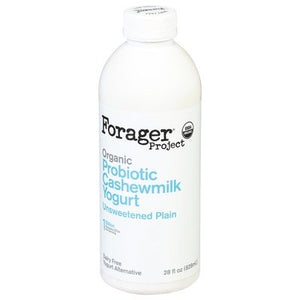 Forager Project Cashewmilk Yogurt Dairy Free Organic Unsweetened Plain Probiotic 6/28 OZ [UNFI #2011260] [ebt]