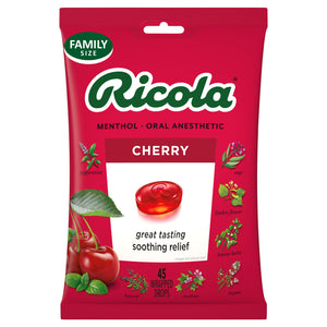 Ricola Drops Cherry Family Size 6/45 CT [UNFI #2957686] T