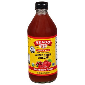 Bragg Apple Cider Vinegar Organic Cranberry Apple 12/16 OZ [UNFI #2650521] [ebt]