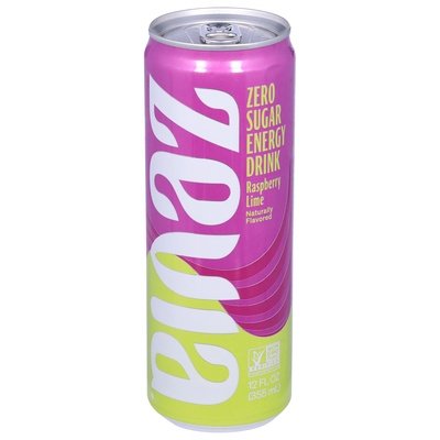 Zevia Energy Drink Zero Sugar Raspberry Lime 12/12 OZ [UNFI #1907971] [ebt]