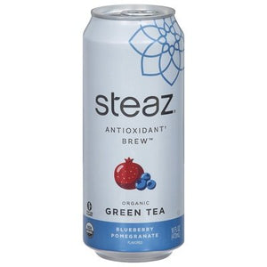 Steaz Green Tea Organic Blueberry Pomegranate Flavored 12/16 OZ [UNFI #660423] [ebt]