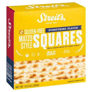 Streits Cracker Squares Gluten-Free Everything Flavor Matzo-Style 12/10.6 Z [UNFI #2626570] [ebt]