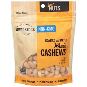 Woodstock Cashews Whole Roasted and Salted 8/6 OZ [UNFI #1082494] [ebt]