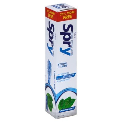 Spry Toothpaste Fluoride Free Anti-Plaque Tartar Control Peppermint 5 OZ [UNFI #2042620] T