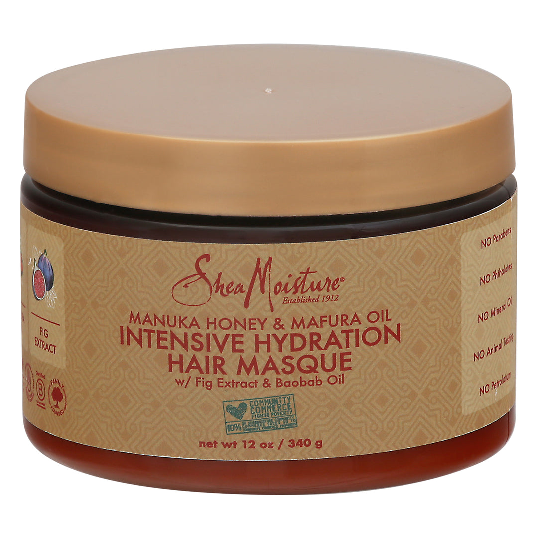 Shea Moisture Hair Masque Intensive Hydration Manuka Honey & Mafura Oil 11.5 OZ [UNFI #2818979] T