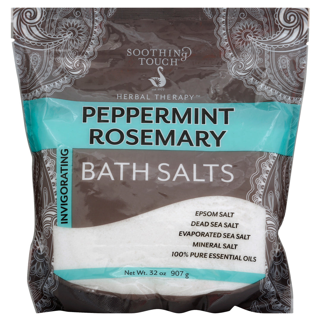Soothing Touch Bath Salts Invigorating Peppermint Rosemary 32 OZ [UNFI #2136695] T