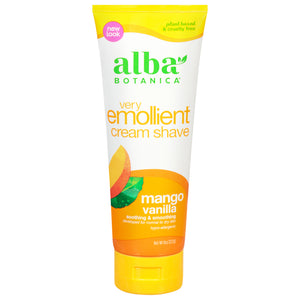 Alba Botanica Cream Shave Mango Vanilla 8 OZ [UNFI #885723] T