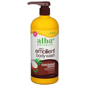 Alba Botanica Body Wash Very Emollient Coconut Rescue 1/32 OZ [UNFI #2113330] T