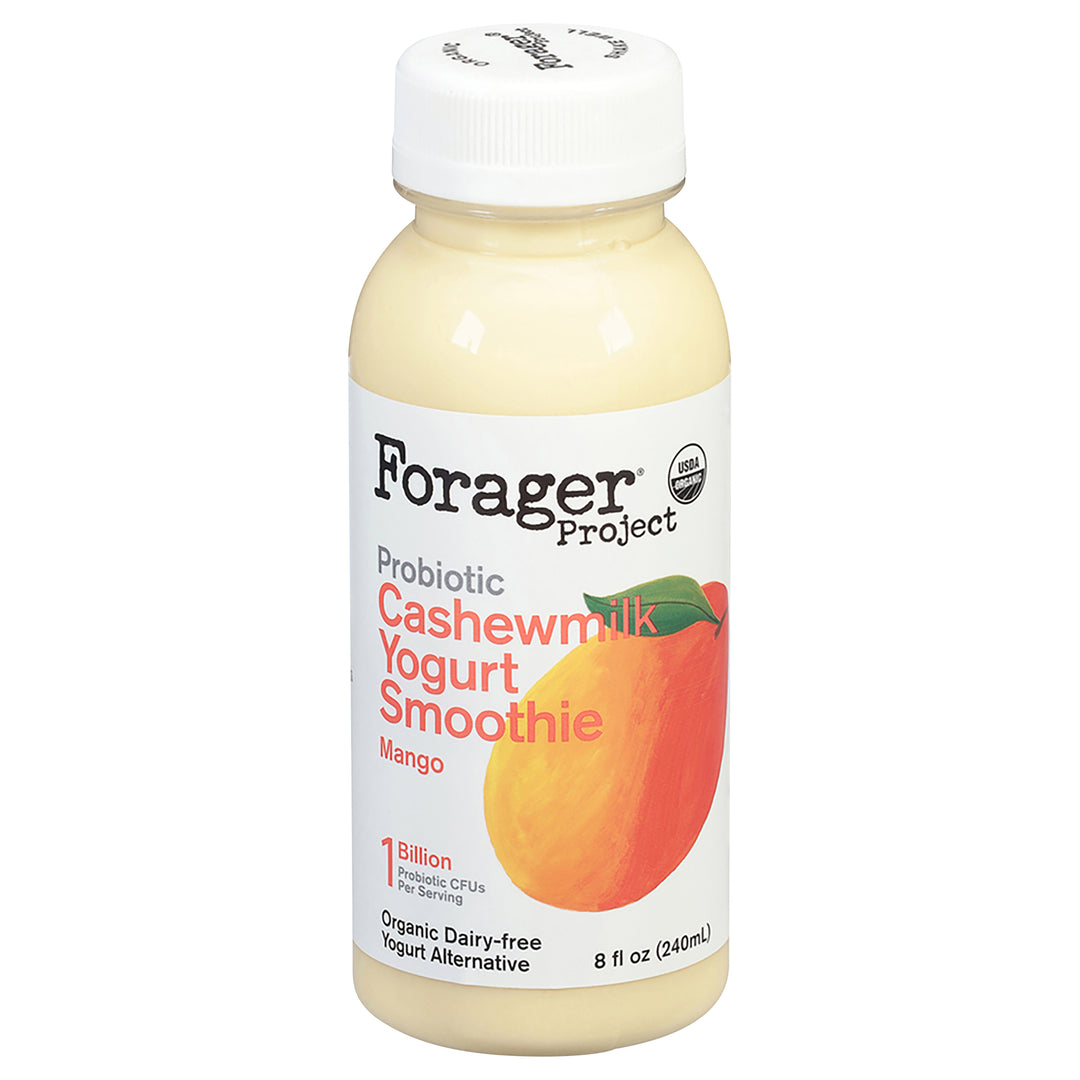 Forager Yogurt Alternative Cashewmilk Dairy-Free Organic Probiotic Mango 6/8 OZ [UNFI #2670057] [ebt]