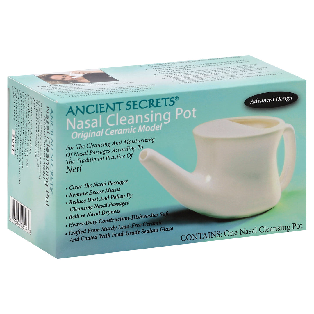 Ancient Secrets Nasal Cleansing Pot Original Ceramic Model 1/CT [UNFI #201772] T