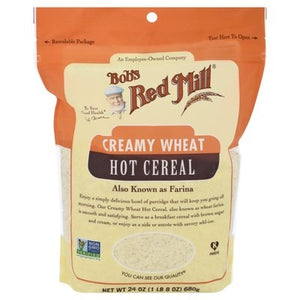 Bobs Red Mill Hot Cereal Creamy Wheat 4/24 OZ [UNFI #2532711] [ebt]