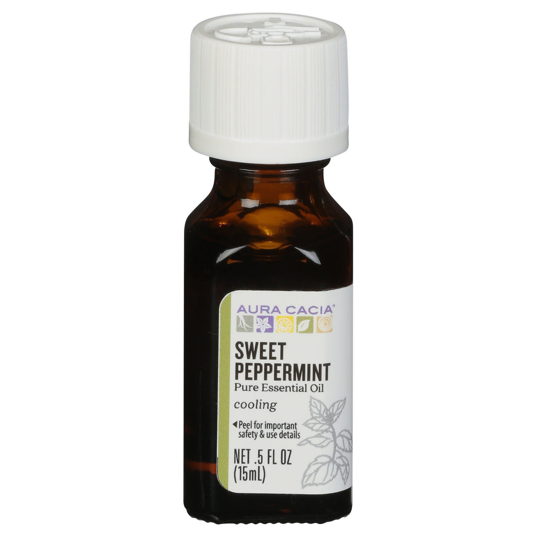Aura Cacia Pure Essential Oil Cooling Sweet Peppermint .50 OZ [UNFI #2253706] T