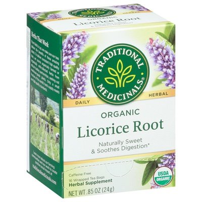Traditional Medicinals Herbal Supplement Organic Licorice Root Bags 6/16 Bag [UNFI #0795534] [ebt]