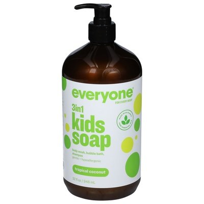 Everyone Kids Soap Tropical Coconut 3In1 1/32 OZ [UNFI #1156694] T