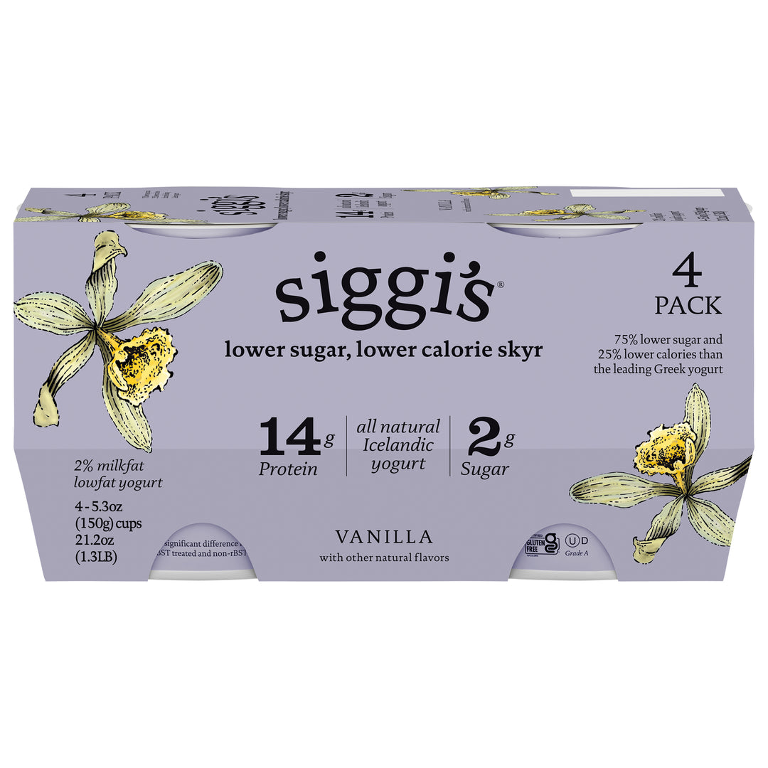 Siggis Yogurt Lowfat Vanilla 4 Pack 4/4/5.3 OZ [UNFI #2756922] [ebt]
