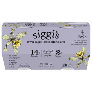 Siggis Yogurt Lowfat Vanilla 4 Pack 4/4/5.3 OZ [UNFI #2756922] [ebt]