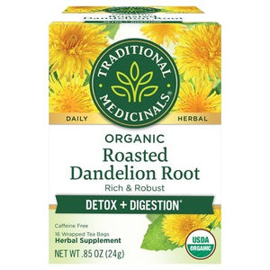 Traditional Medicinals Herbal Supplement Organic Roasted Dandelion Root Tea Bags 6/16 Bag [UNFI #0517441] [ebt]