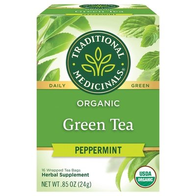 Traditional Medicinals Green Tea Organic Peppermint Tea Bags 6/16 BAG [UNFI #1522184] [ebt]