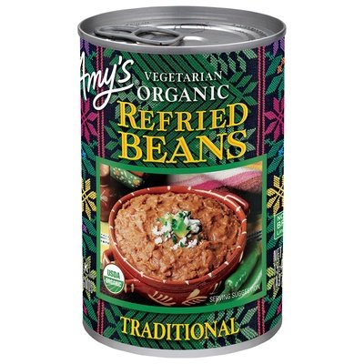 Amys Refried Beans Organic Traditional 12/15.4Oz [UNFI #0319657] [ebt]