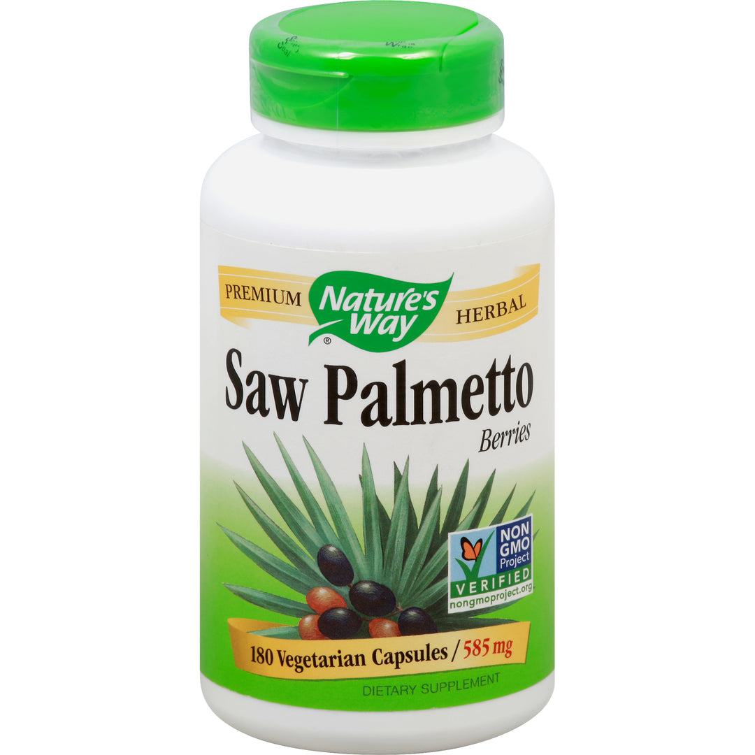 Natures Way Saw Palmetto Berries 585 Mg Vegetarian Capsules 180 Cap [UNFI #389742]