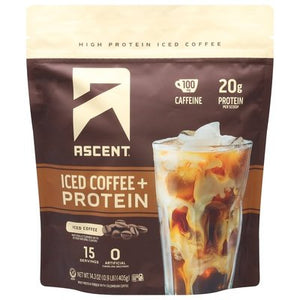 Ascent Whey Protein Powder Iced Coffee + Protein 14.3 OZ [UNFI #3034980] [ebt]