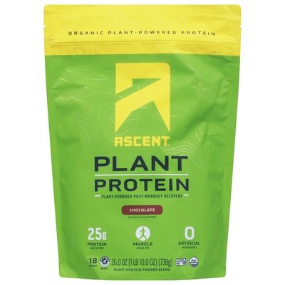 Ascent Plant Protein Powder Blend Chocolate 26 OZ [UNFI #2744563]