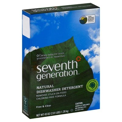 Seventh Generation Dishwasher Detergent Natural Free & Clear 12/45 OZ [UNFI #449934] T