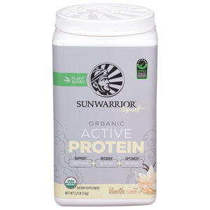 Sunwarrior Active Protein Organic Vanilla Flavor 2.2 Lb [UNFI #2936698]