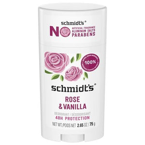 Schmidts Deodorant Rose & Vanilla 48H Protection 2.65 OZ [UNFI #2395481] T