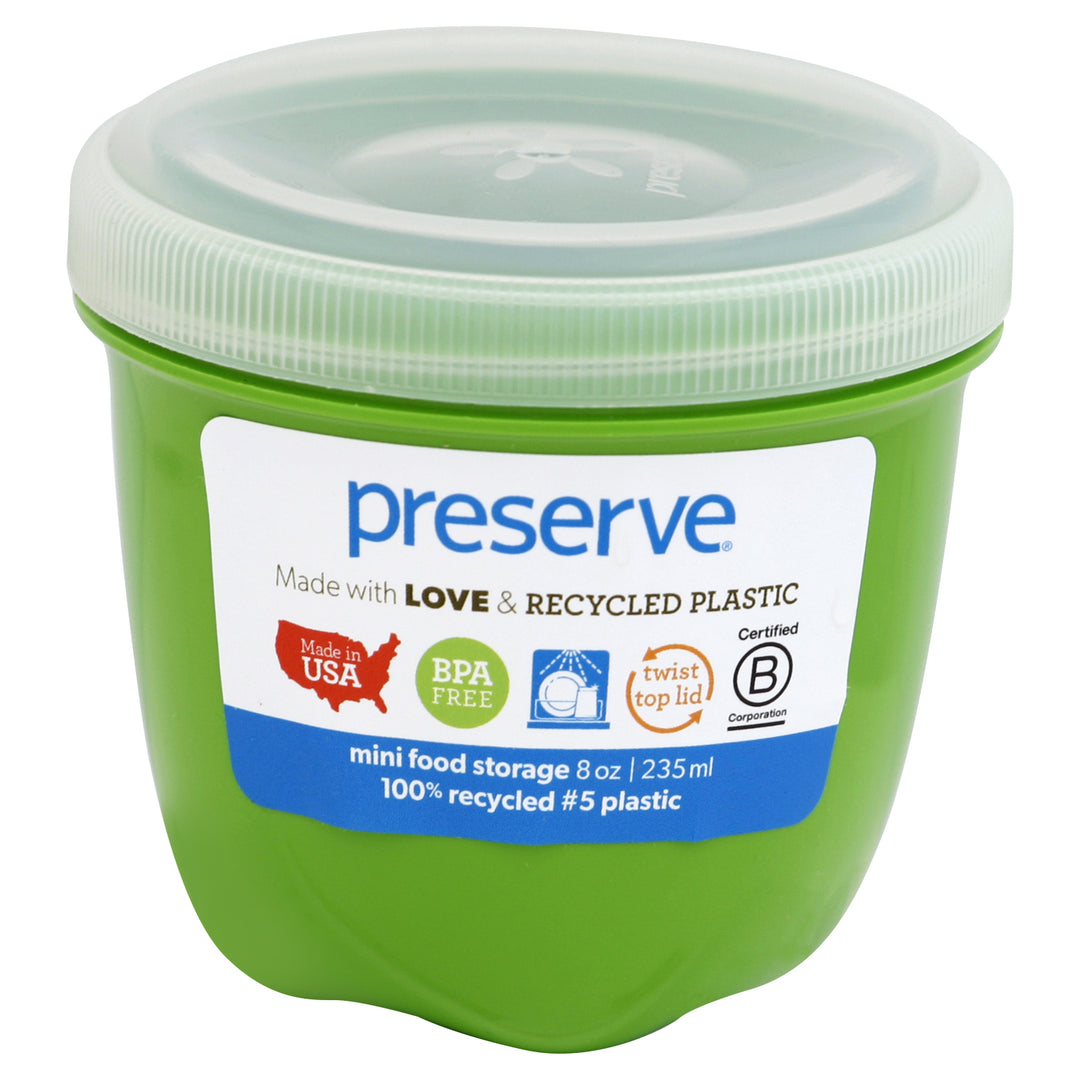 Preserve Food Storage Green Mini 8 Ounce 12/1 CT [UNFI #613596] T