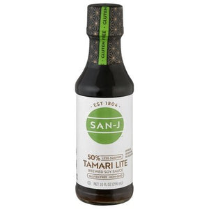San-J Brewed Soy Sauce Tamari Lite 6/10 OZ [UNFI #1240217] [ebt]