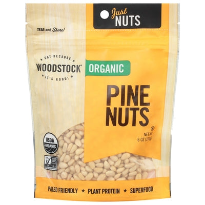 Woodstock Pine Nuts Organic 8/6 OZ [UNFI #0444992] [ebt]
