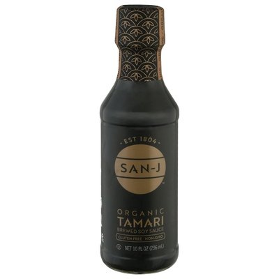 San-J Brewed Soy Sauce Organic Tamari 6/10 OZ [UNFI #0185652] [ebt]