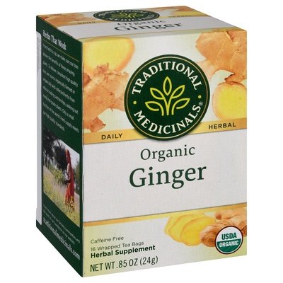 Traditional Medicinals Herbal Supplement Organic Ginger Tea Bags 6/16 Bag [UNFI #0517458] [ebt]