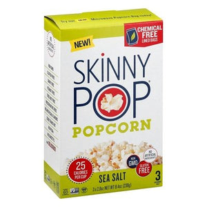 Skinnypop Popcorn Popcorn Sea Salt 12/3/2.8 OZ [UNFI #2446623] [ebt]