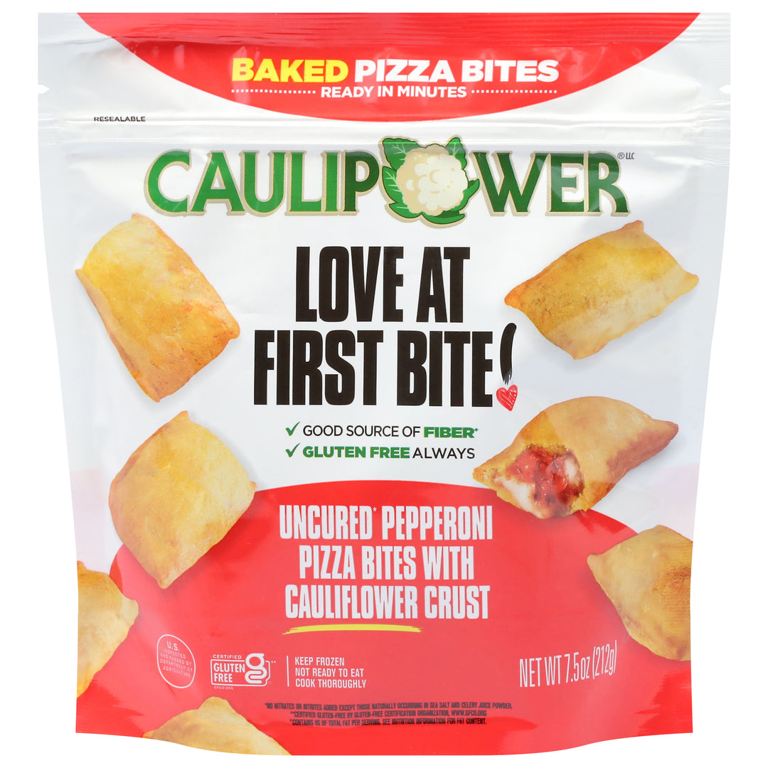 Caulipower Pizza Bites With Cauliflower Crust Pepperoni Uncured Baked 8/7.5 OZ [UNFI #2998771] [ebt]