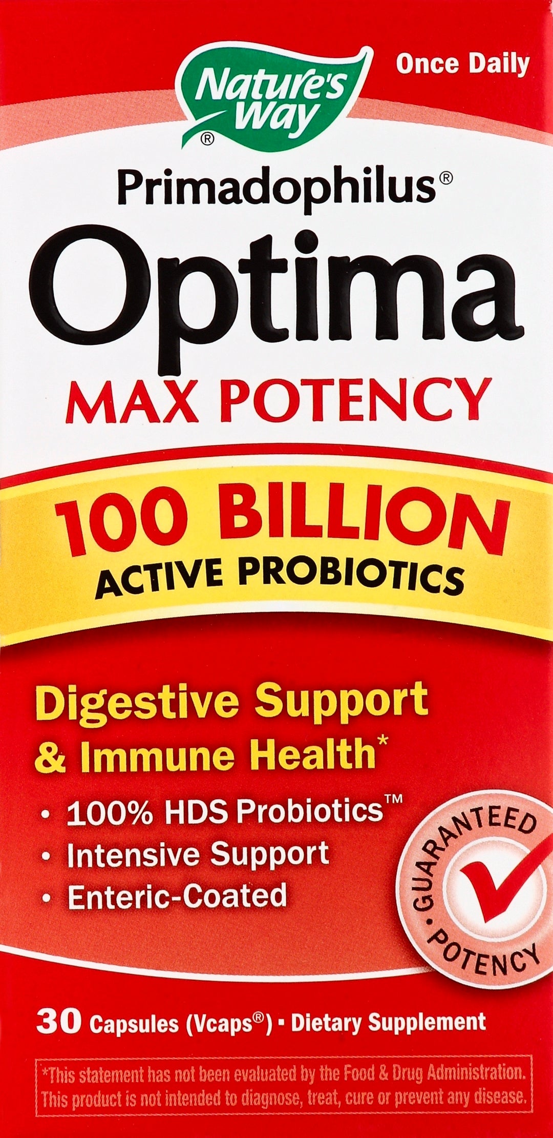 Natures Way Primadophilus Optima Max Potency Capsules 30 Vcap [UNFI #2039220]