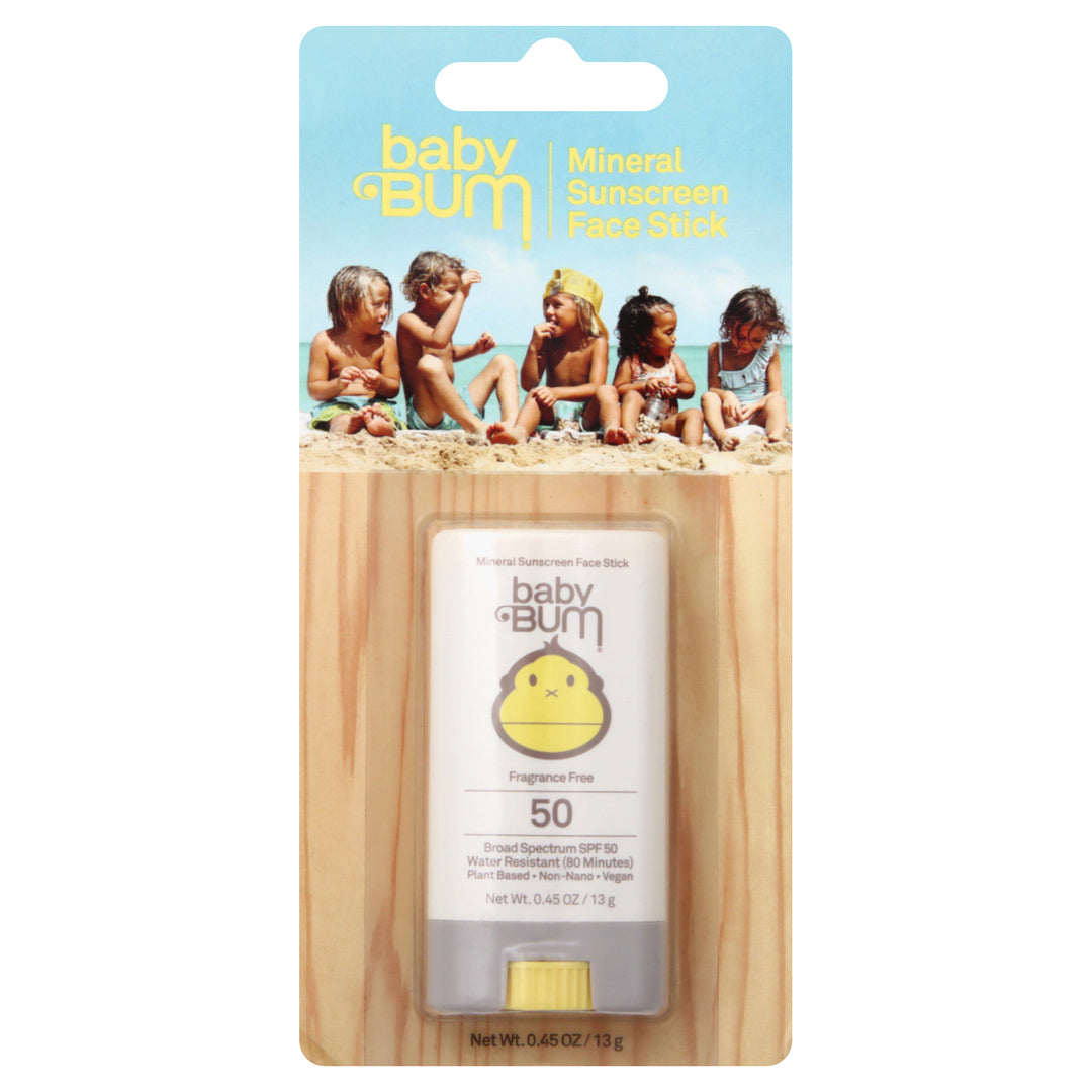 Baby Bum Sunscreen Face Stick Fragrance Free Spf 50 6/.45 OZ [UNFI #2387389] T