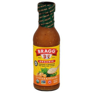 Bragg Dressing & Marinade With Apple Cider Vinegar Organic Ginger & Sesame 6/12 OZ [UNFI #1417385] [ebt]
