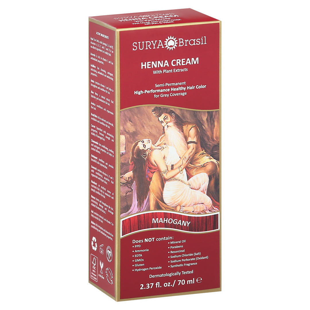 Surya Brasil Henna Cream With Plant Extracts Mahogany 2.37 OZ [UNFI #2219913] T